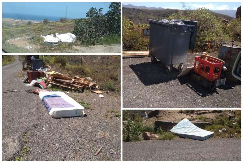 Imágenes remitidas a este diario por un vecino del lugar sobre la suciedad en la zona (Foto TA)